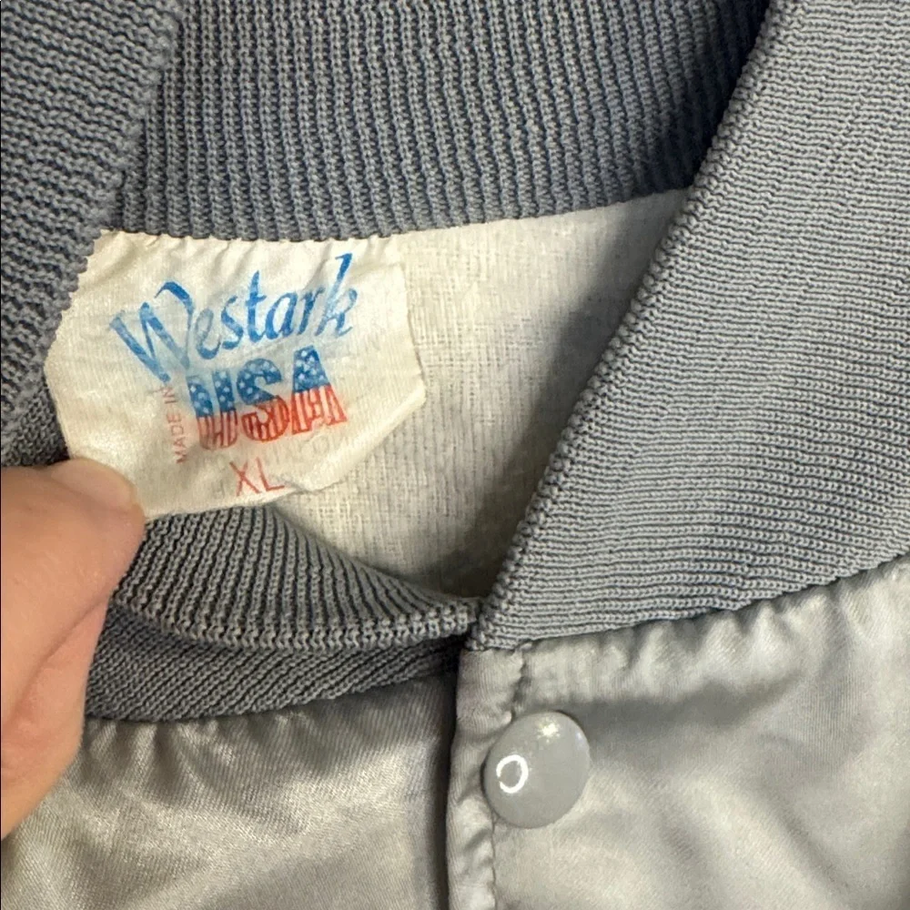 Westark Vintage USA made Kansas City Chiefs Silver Bomber Jacket XL Nylon 80’s
